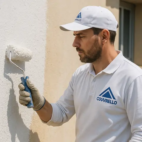 Ravalement de façade réalisé par Couvrello sur une maison dans l'Hérault